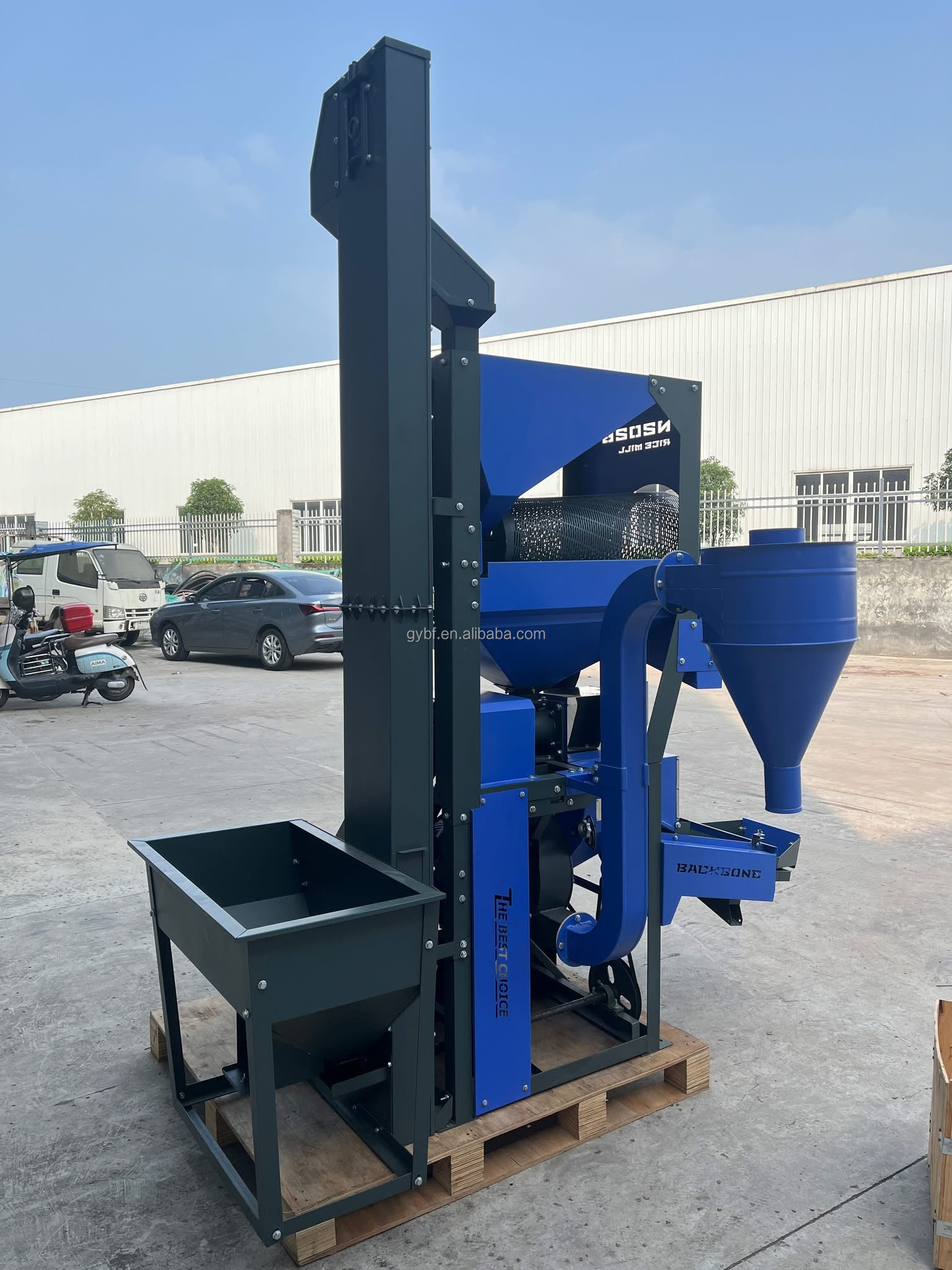 Combined Paddy Cleaner and De-Stoner Rice Mill Processing Machine