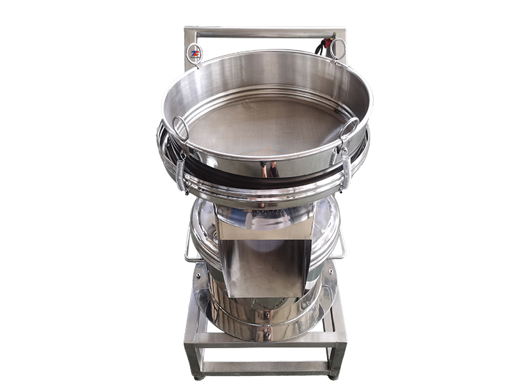 Stainless Steel Flour Starch Powder Circular Vibrating Screen Powder Liquid Filtration and Screening Machine