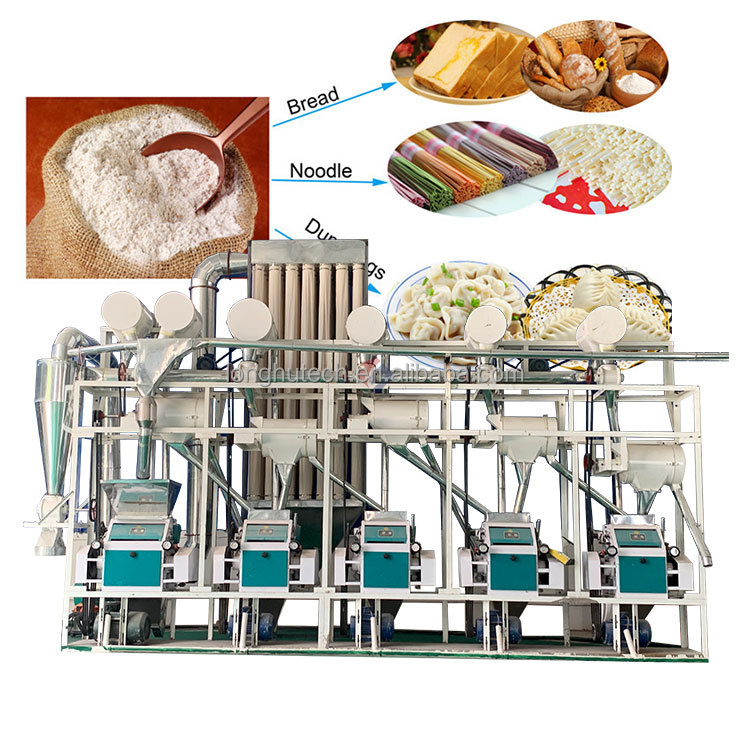 Automatic flour mill ethiopia industrial milling machine food processing plant