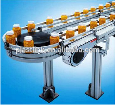 PL Plastic/PET Bottle Feeding Air Conveyor Plastic Chain Conveyor