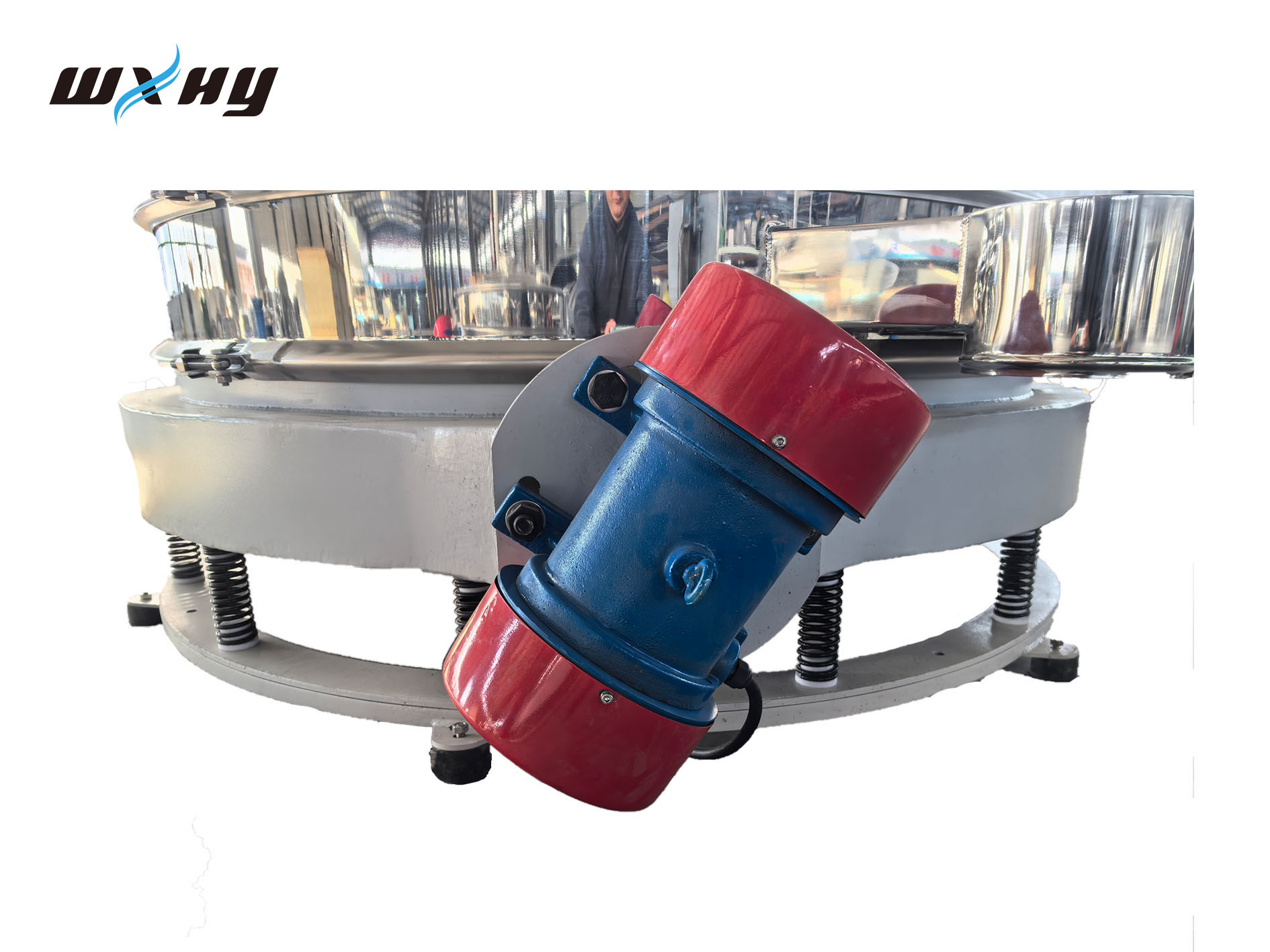 Removing Impurities Separator Inline Sifter Vibrating Screen Flour Filter Machine HYZP-1000 380V Multifunctional 1 Year Warranty