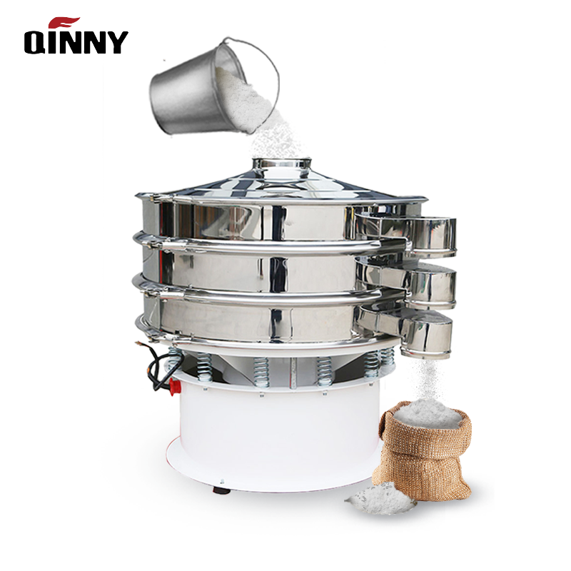 Cassava Flour Cocoa Powder Sifter 60/80/100 Mesh Vibrating Motor High Efficiency Precision Rotary Vibrating Separator Screening