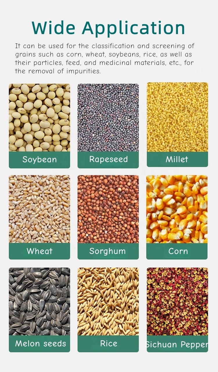 Grain Cleaning Sieve Wheat Corn Impurity Separator Removal Machine
