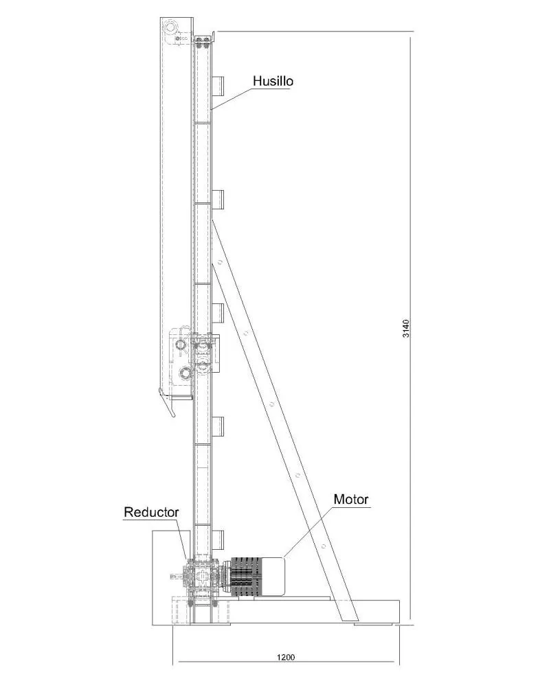 PLC Electrically Controlled Lead Screw Jacking Mechanical System for Grain Storage Silos