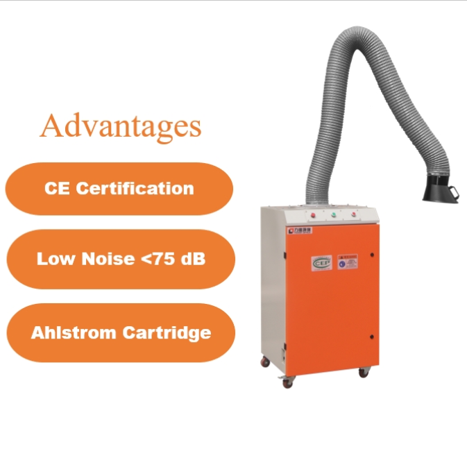 Self Cleaning Industrial Portable Dust Collector For Flour Mill 3kw Dust Collector For Granite