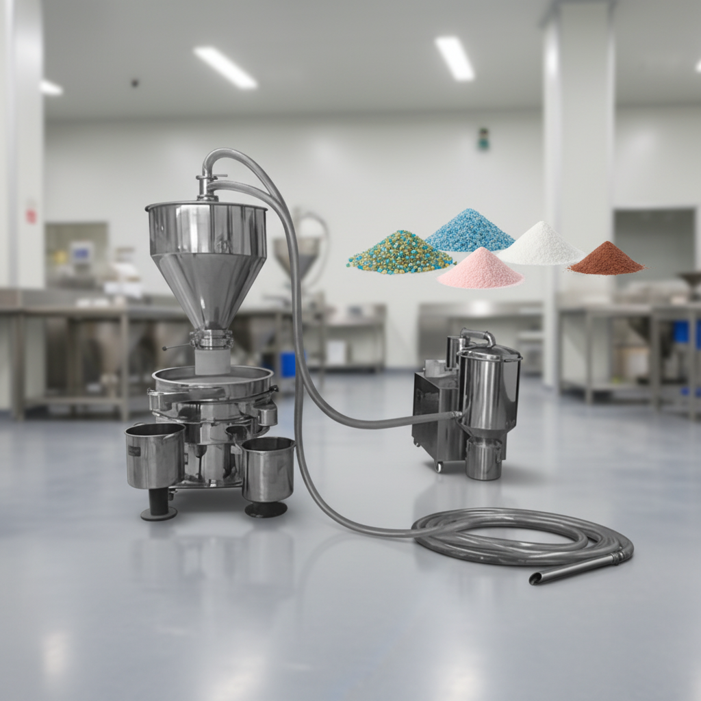 Automatic Dust Free Granules Cement Powder Feeder Conveyor Elevator Transfer Pneumatic Vacuum Conveying System