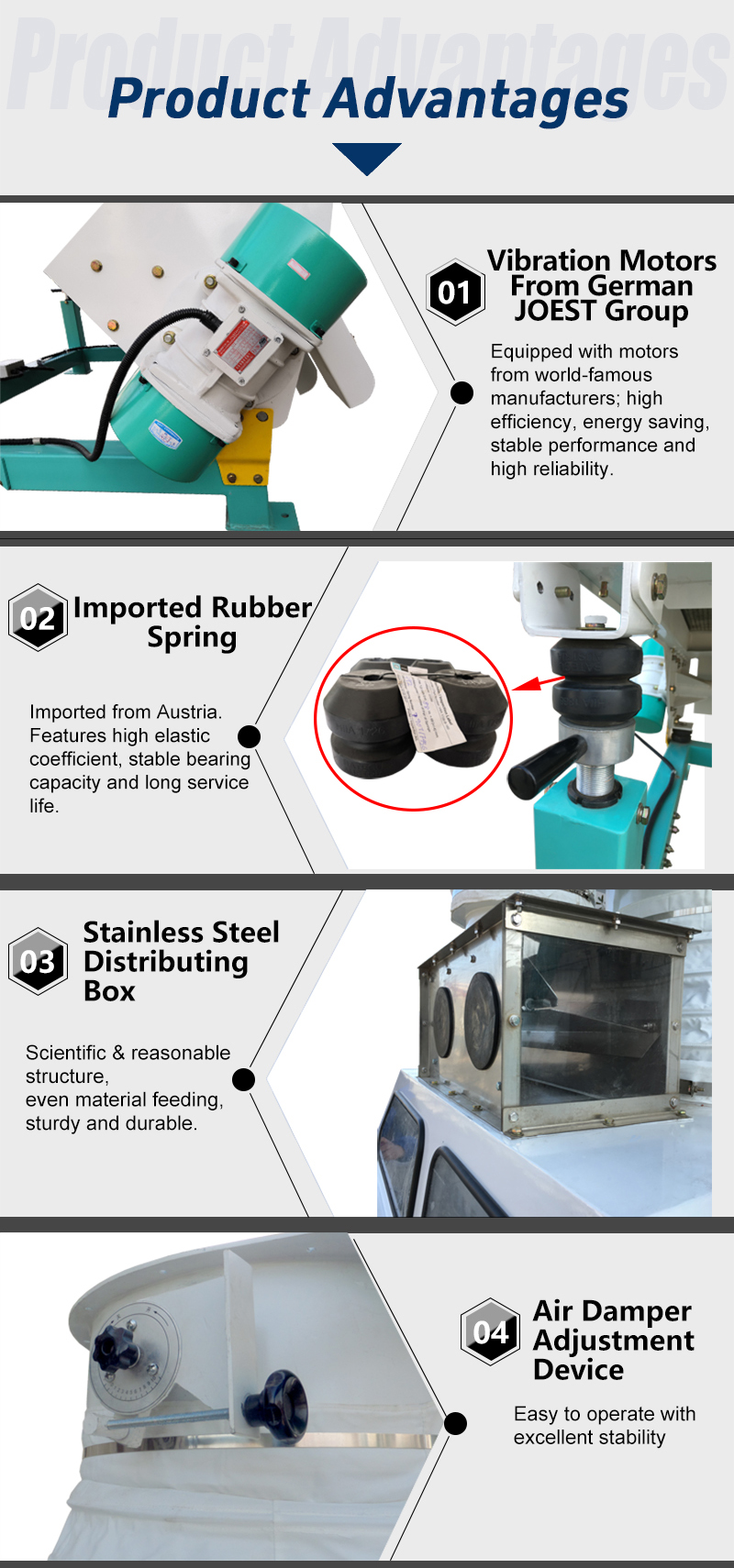 TQSX Wheat Flour Mill Destoner Cleaning Stone Separator Machine High Quality Grain Grading Impurity Removal