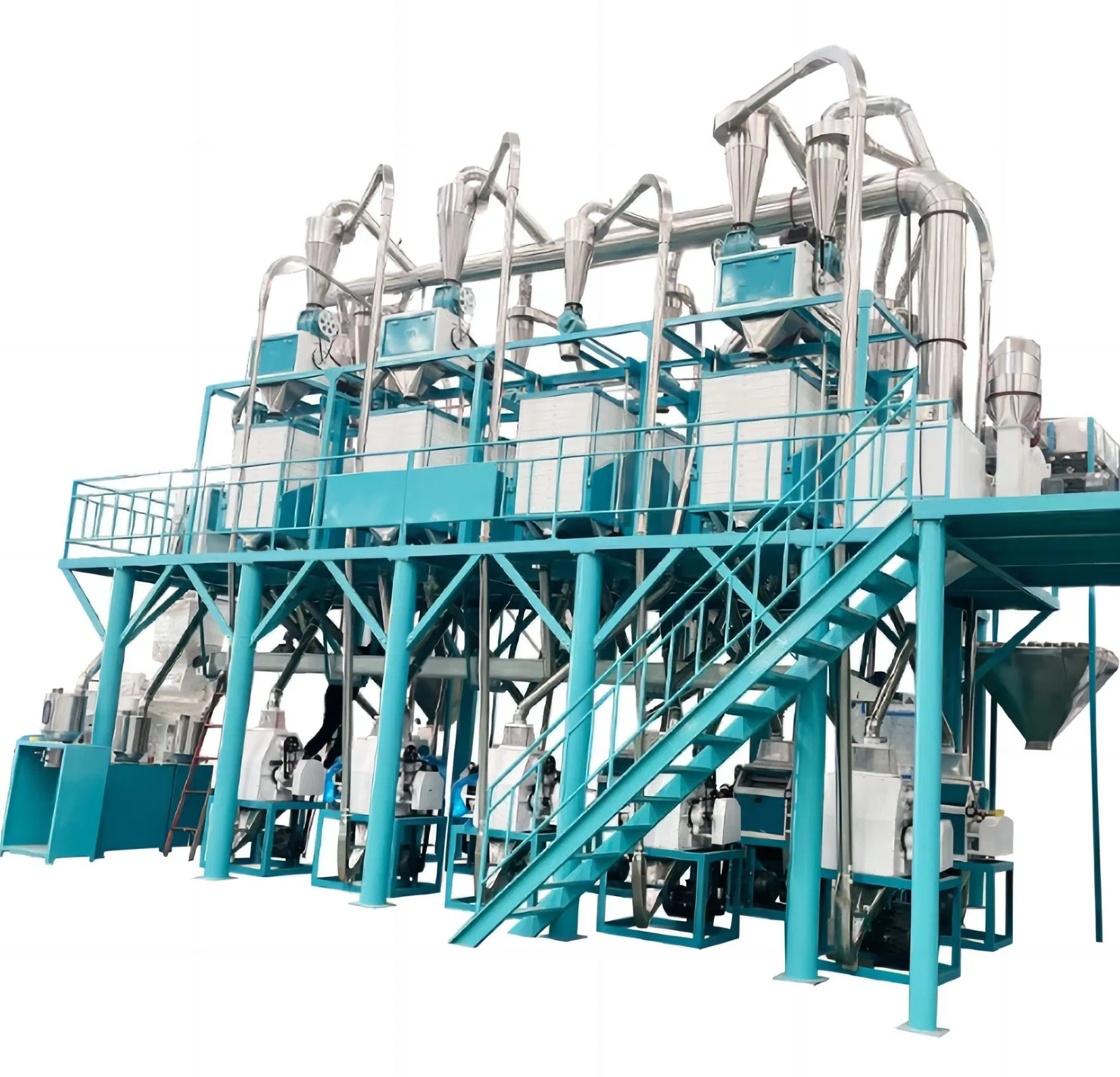 Advanced 30-50tpd Maize Wheat Corn Flour Meal Grits Mill Milling Machine Processing Equipment