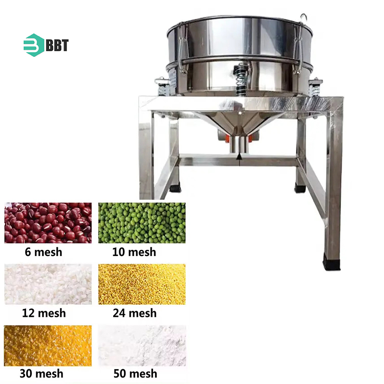 Wheat Flour Powder Sifter Machine Stainless Steel Round Vibrating Sieve for Food Industry