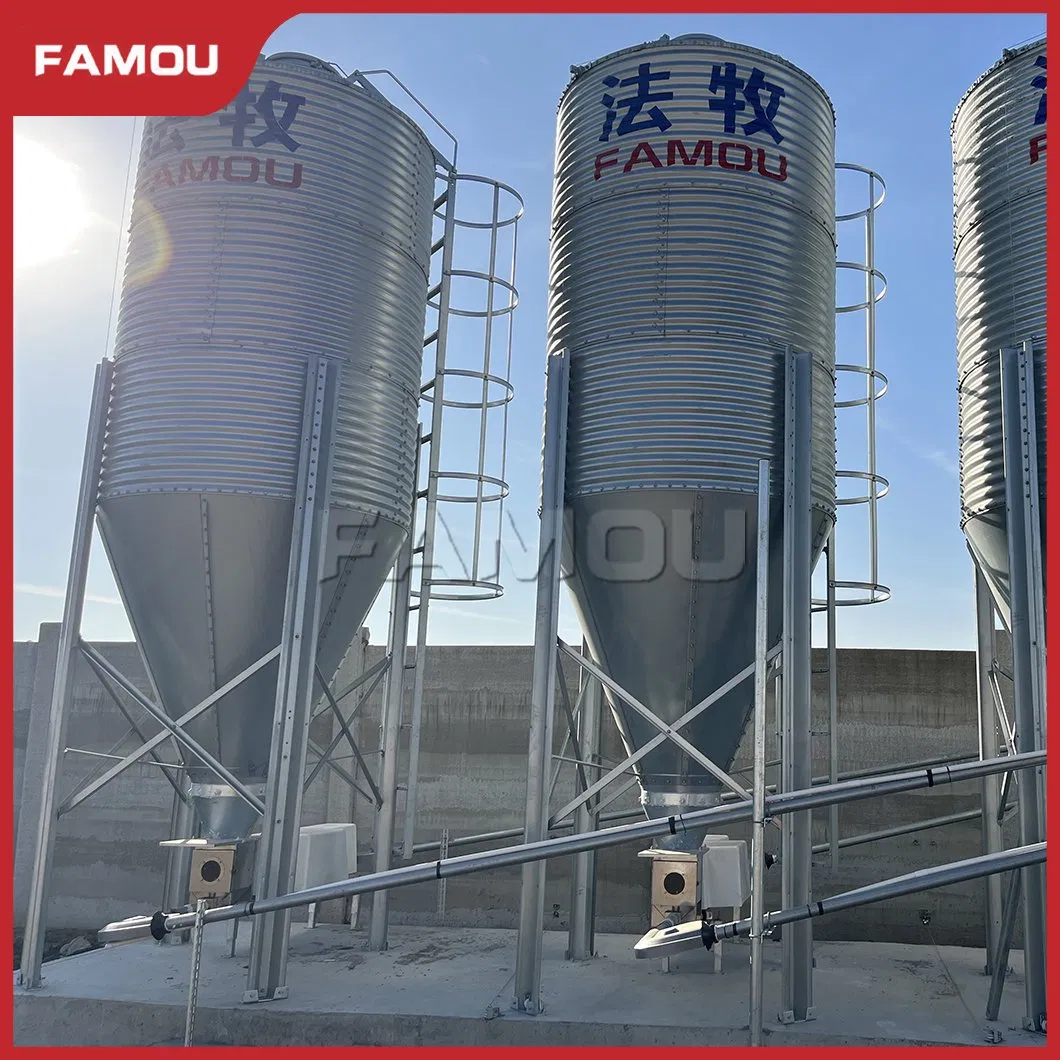 Famou Poultry Control Shed Equipment Corrosion-Resistant Grain Storage Silo Used in Specialty Feeding System