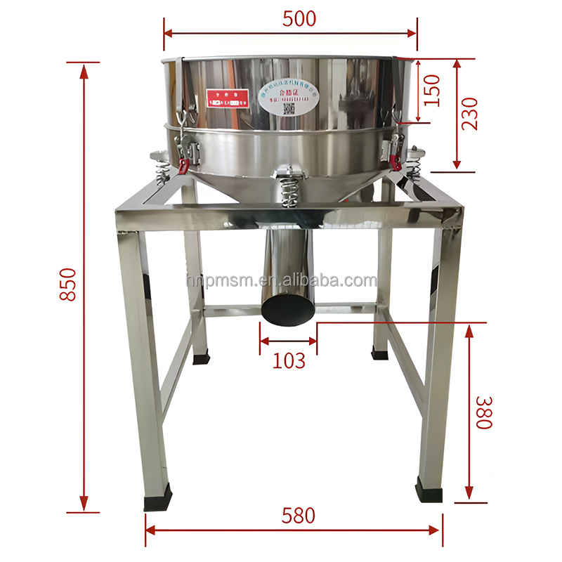 Large Capacity Stainless Steel Electric Rotary Vibrating Sieve Machine for Fine Powder Flour Milk Sugar and Commercial Sieving