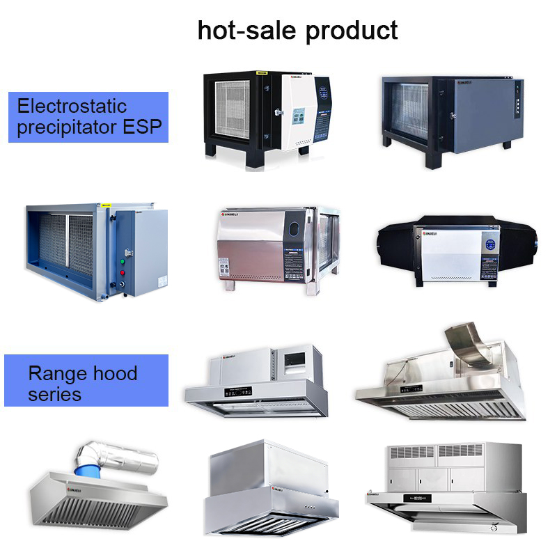 Commercial Airflow 4000m&sup3;/h ESP Smoke Filter For Restaurant Kitchen Oil Fume Removal Electrostatic Precipitator Air Purifier