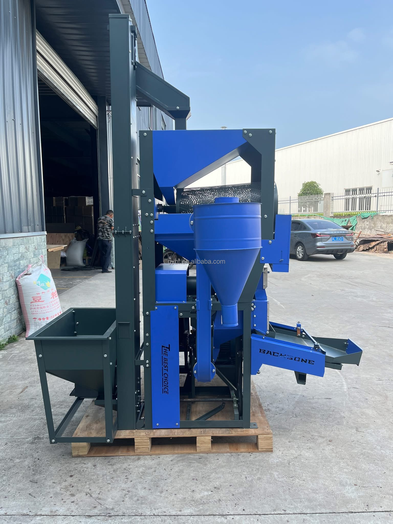 Combined Paddy Cleaner and De-Stoner Rice Mill Processing Machine