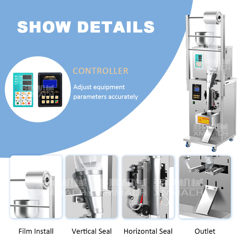 DZD-220 Automatic Filling Sealing Machine for 100g Particle Easy to Operate Packaging Rice Coffee Sugar Flour Food Grains