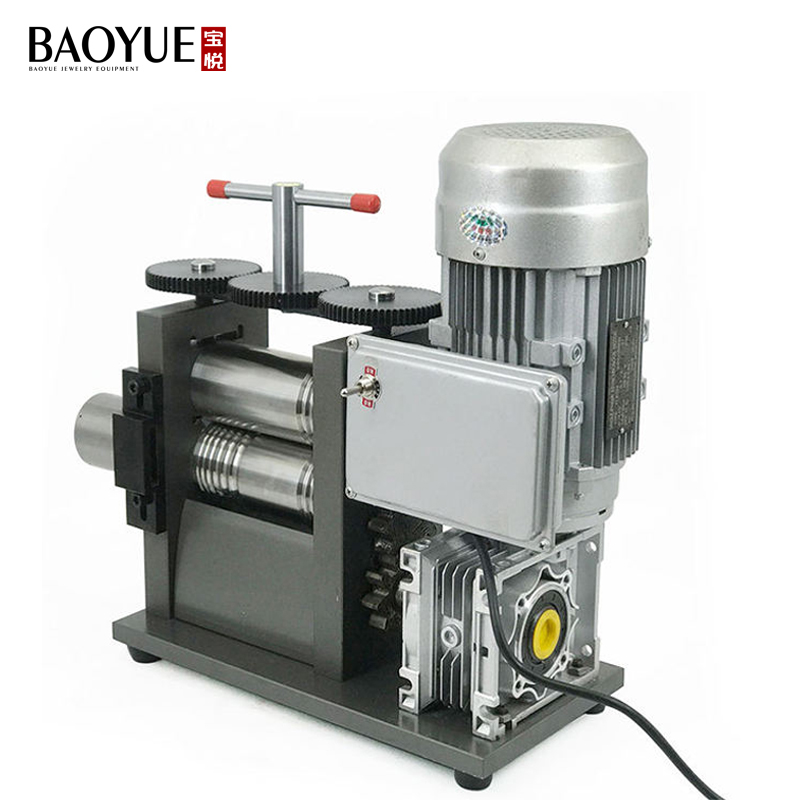 BAOYUE ERM Stainless Steel/Iron Goldsmith Sheet Semicircle Pattern Wire Roller Jewelry Tools Jewellery Rolling Mill 120mm