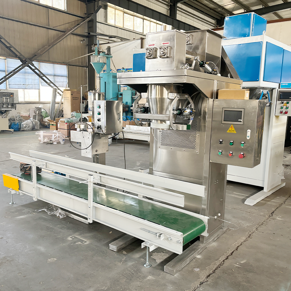 Pouch Bags Filling Machine Easy To Operate Semi Automatic Powder Screw Bagging Packing Machine For Flour Starch