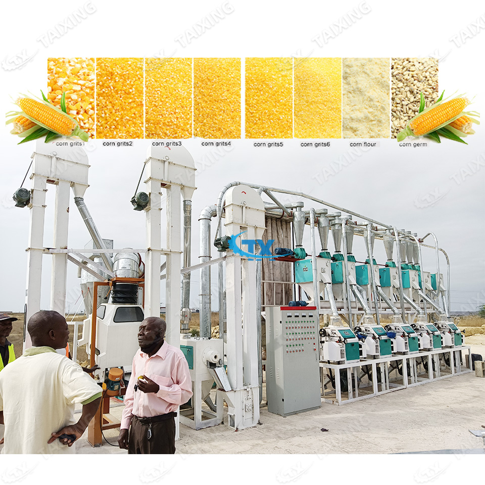 Complete 20 Tons Maize Corn Flour Milling Machine Rice Grain Herbs Cereal Grinder Flour Mill
