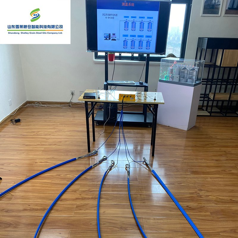 Grain Storage Silo Used Digital Temperature Monitoring Measurement Sensors Cables System