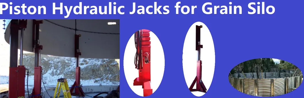 Grain Silo Hydraulic Tank Lifting Jacks Piston Type Enamel Storage Tank Hydraulic Jacking System