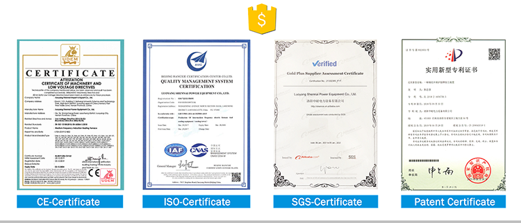 Industrial equipment certifications