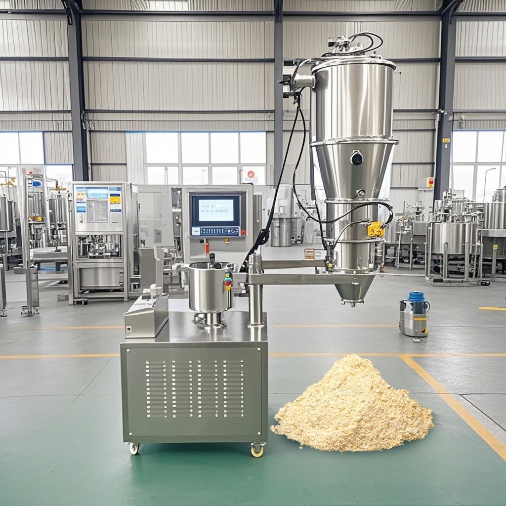 Stainless Steel Vacuum Conveyor Pneumatic Grain Suction Machine Automatic Powder Loading System Food Grade Hopper Feeding Unit