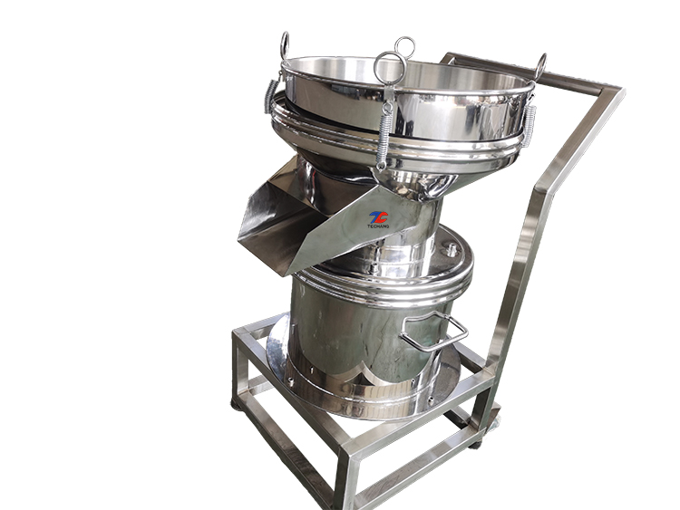 Stainless Steel Flour Starch Powder Circular Vibrating Screen Powder Liquid Filtration and Screening Machine