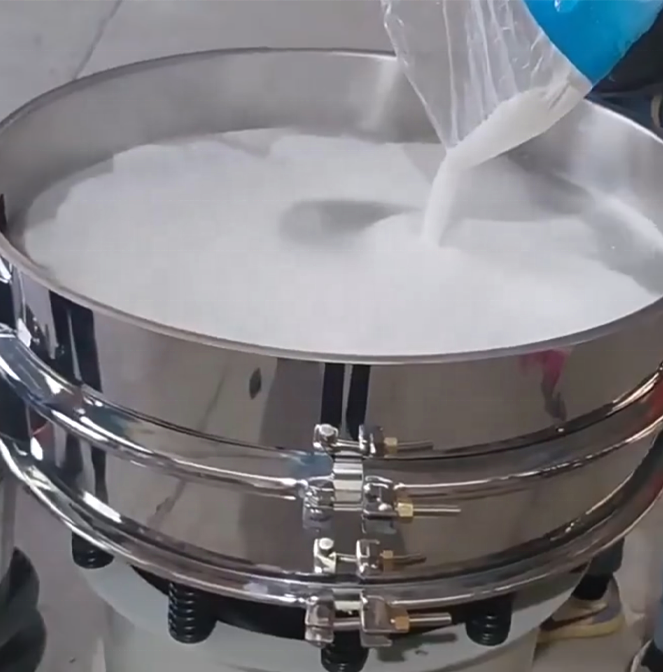 Flour Vibration Sifter Machine Coffee Fine Powder Sifting Animals and Plants Gel Anti-Sticking Ultrasonic Screening Machine