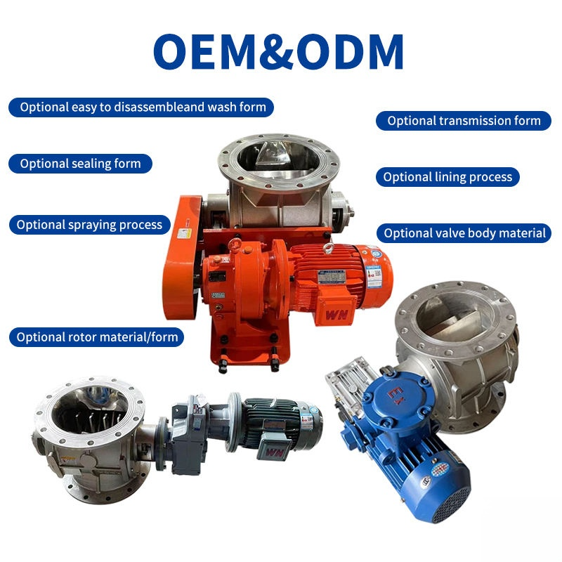 Pneumatic Conveying LGFWF_E Rotary Airlock Valve with Chain Drive for Bulk Material Conveying