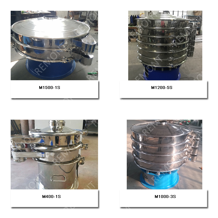 Stainless Steel Cereal Flour Cassava Flour Vibration Sifter Powder Sieve Machine with Gearbox Motor for Chemicals Application