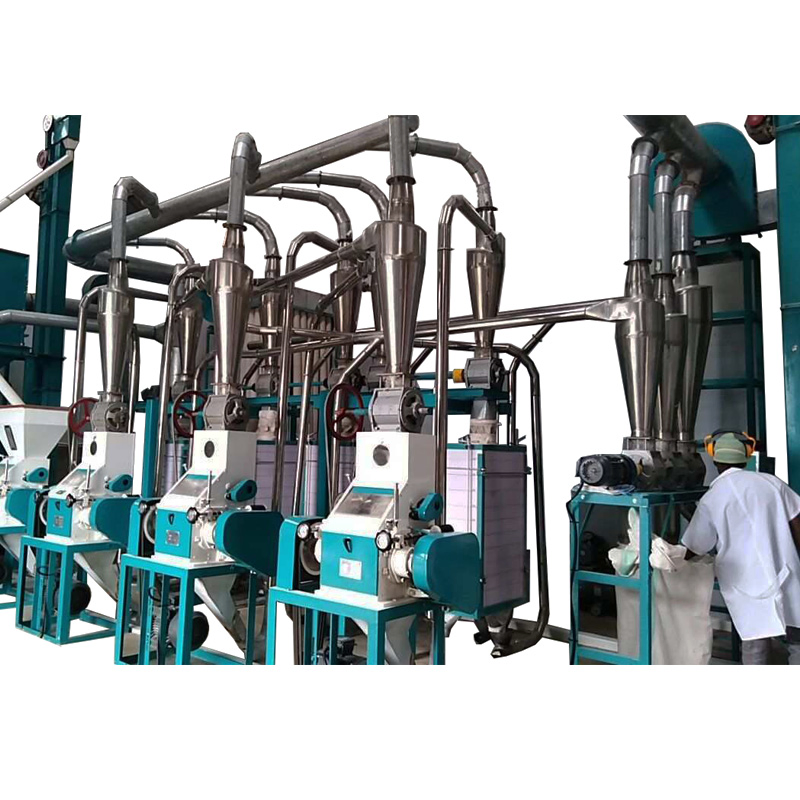 Professional Manufacture Automatic Running 30t/24h Maize Flour Mill Milling Machine