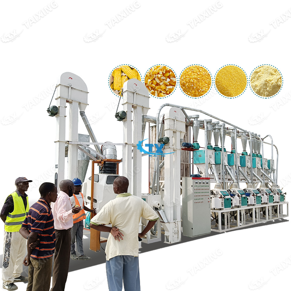 Complete 20 Tons Maize Corn Flour Milling Machine Rice Grain Herbs Cereal Grinder Flour Mill