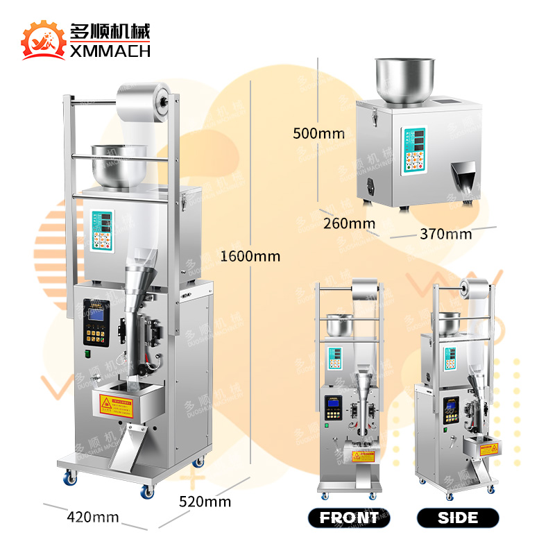 DZD-220 Automatic Filling Sealing Machine for 100g Particle Easy to Operate Packaging Rice Coffee Sugar Flour Food Grains