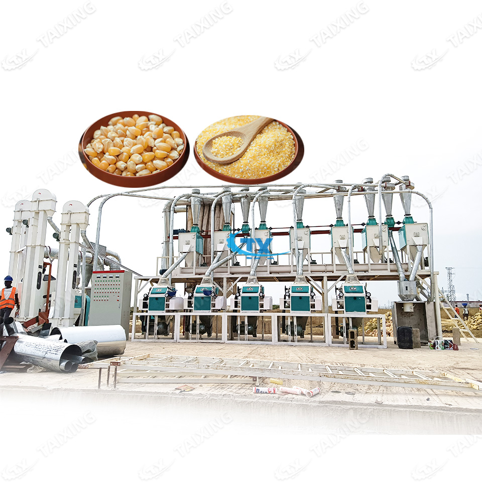 Complete 20 Tons Maize Corn Flour Milling Machine Rice Grain Herbs Cereal Grinder Flour Mill