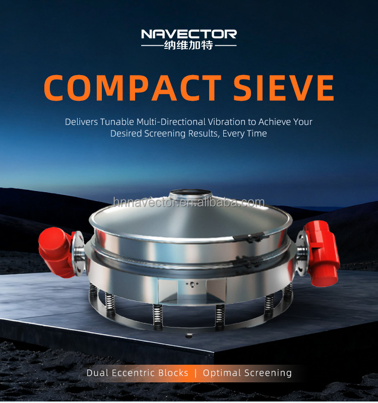 Stainless Steel Motorized Circular Vibrating Sifter Sieve Separator Machine for Food Processing Flour Powder Sieving