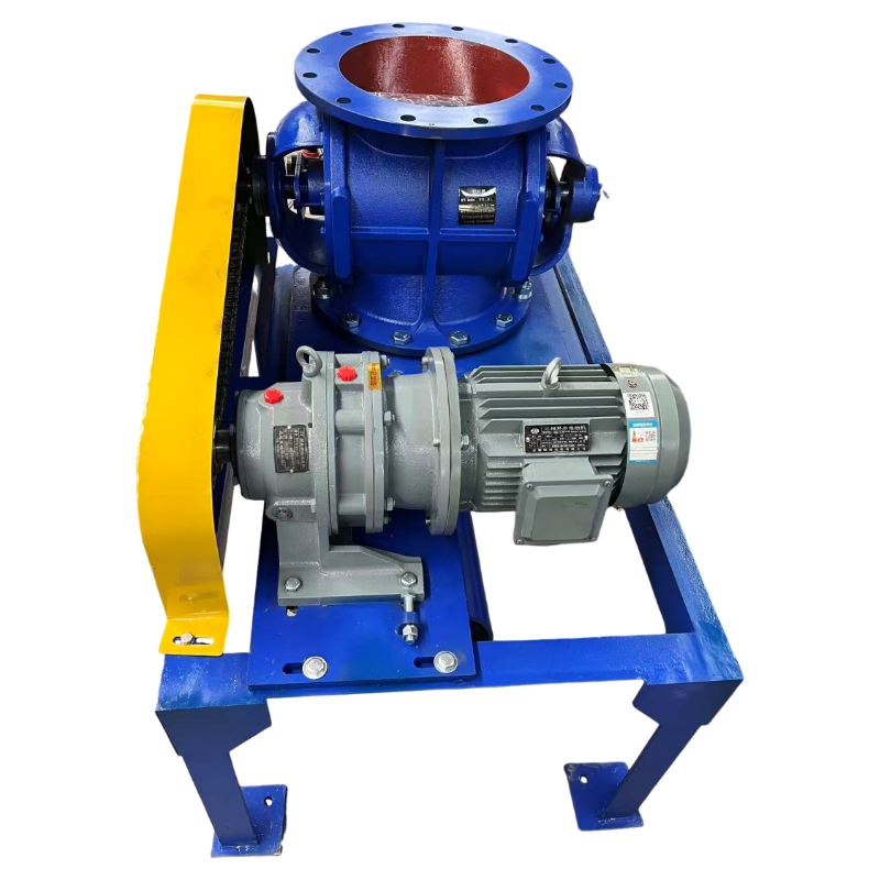 Industrial VCF Series Wind Convey Rotary Valve Side Air Inlet Rotary Airlock For Grain Powder Pneumatic Conveying System