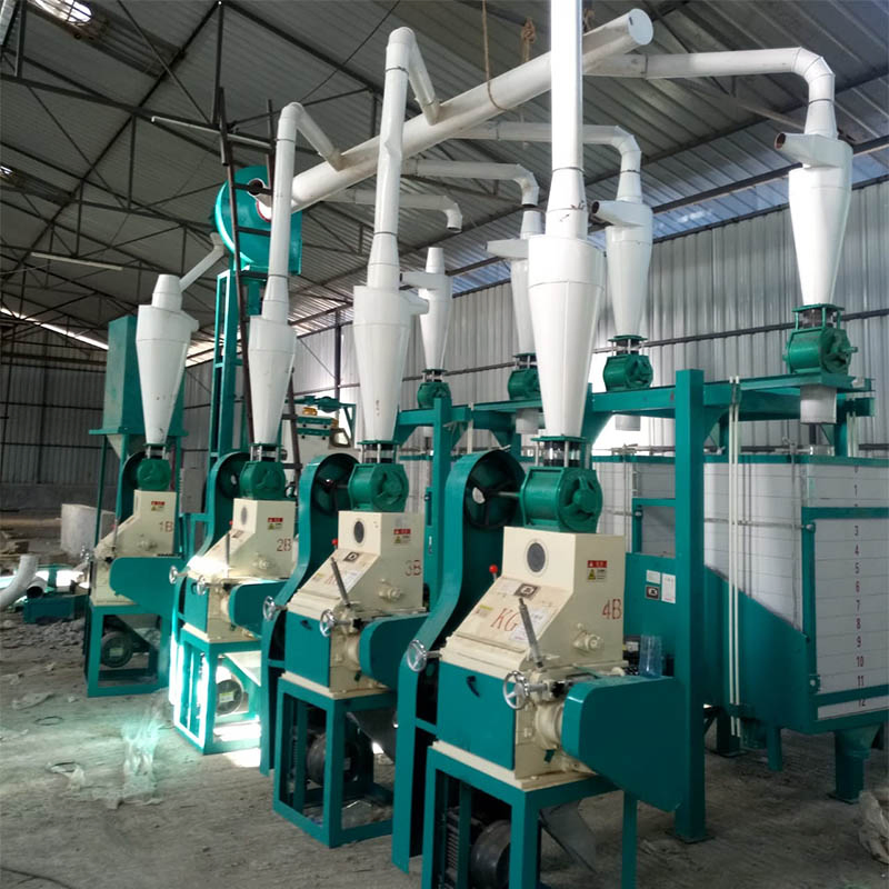 Professional Manufacture Automatic Running 30t/24h Maize Flour Mill Milling Machine