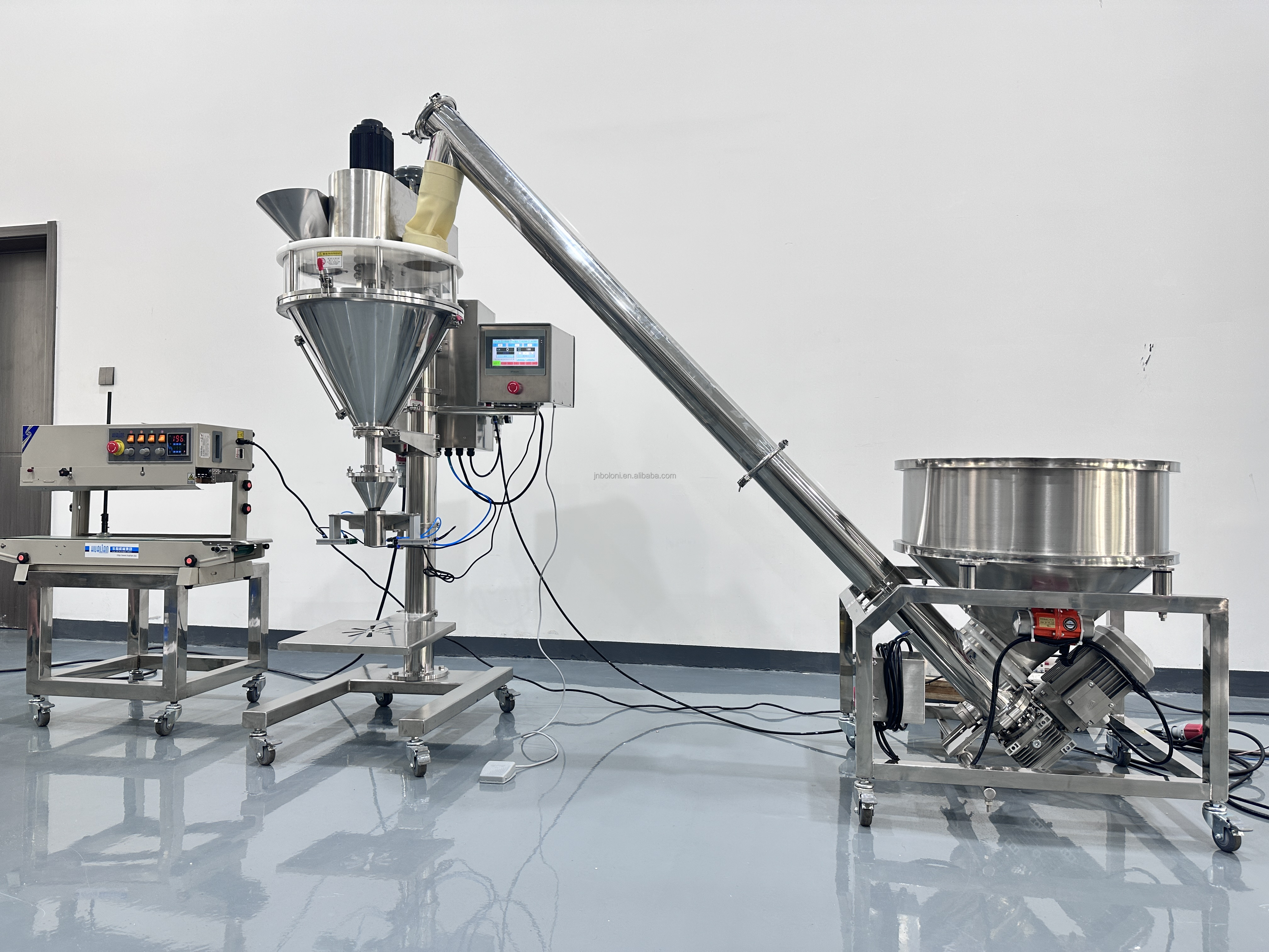 100g 500g 1000g 2000g Screw Auger Filler Dosing Dispenser Dry Fine Spice Coffee Flour Powder Packing Filling Machine