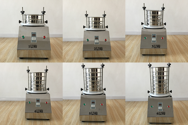 Small Laboratory Test Sieve Shaker 200 300 MM 8 Decks Wheat Flour Analyzer Powder Particle Laboratory Screen Machine