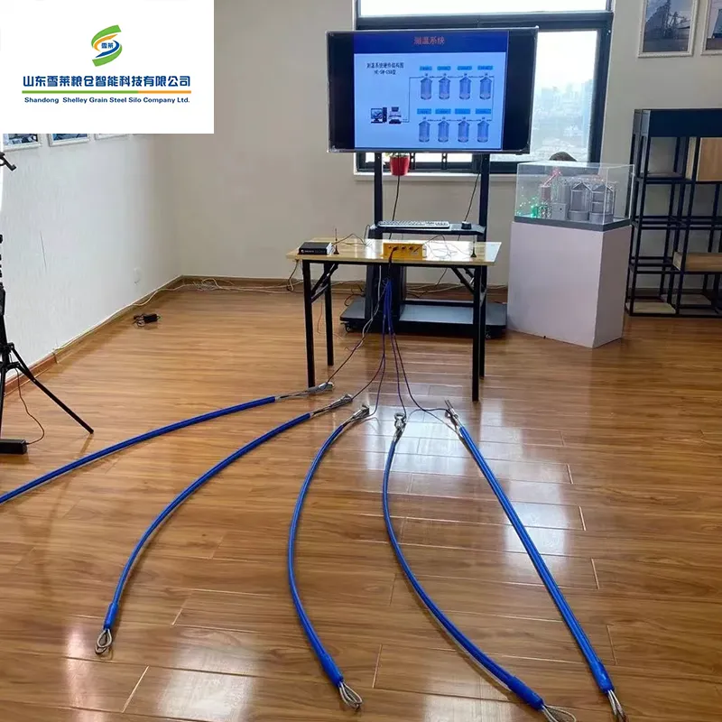 Grain Storage Silo Used Digital Temperature Monitoring Measurement Sensors Cables System