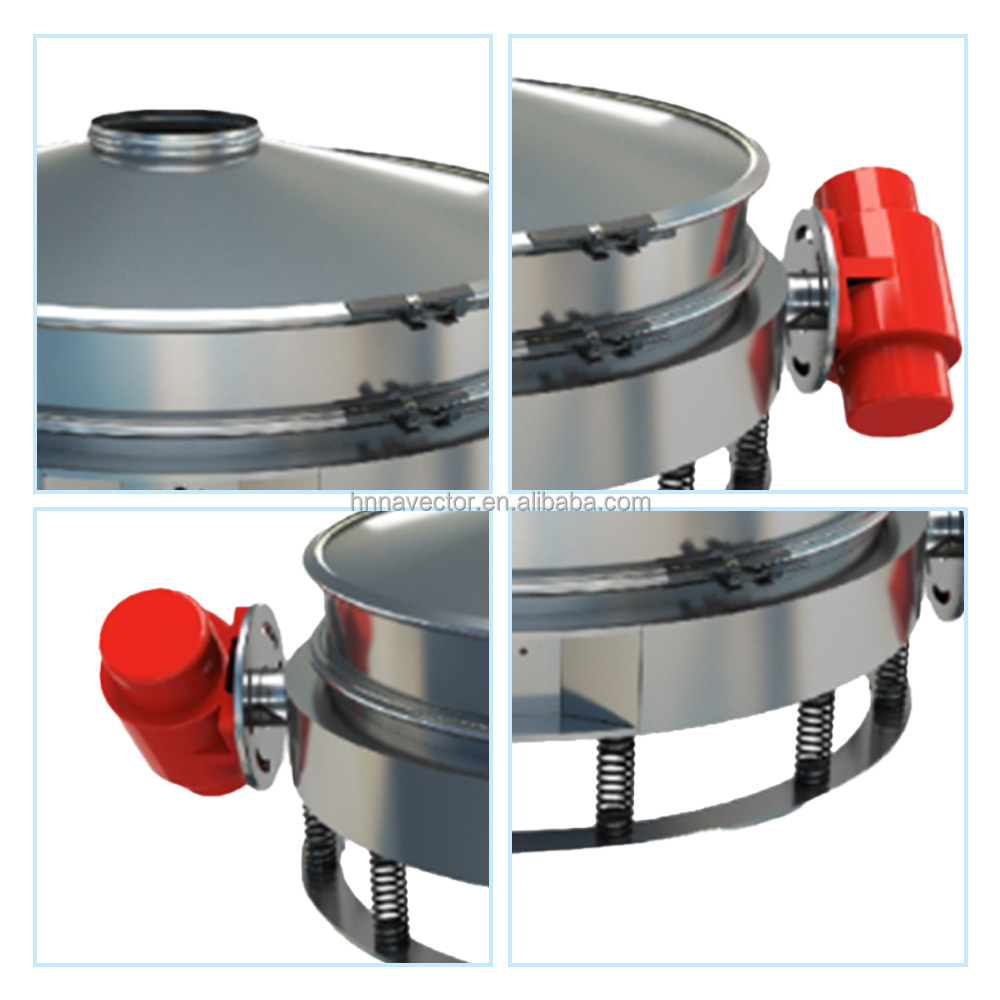 Stainless Steel Motorized Circular Vibrating Sifter Sieve Separator Machine for Food Processing Flour Powder Sieving