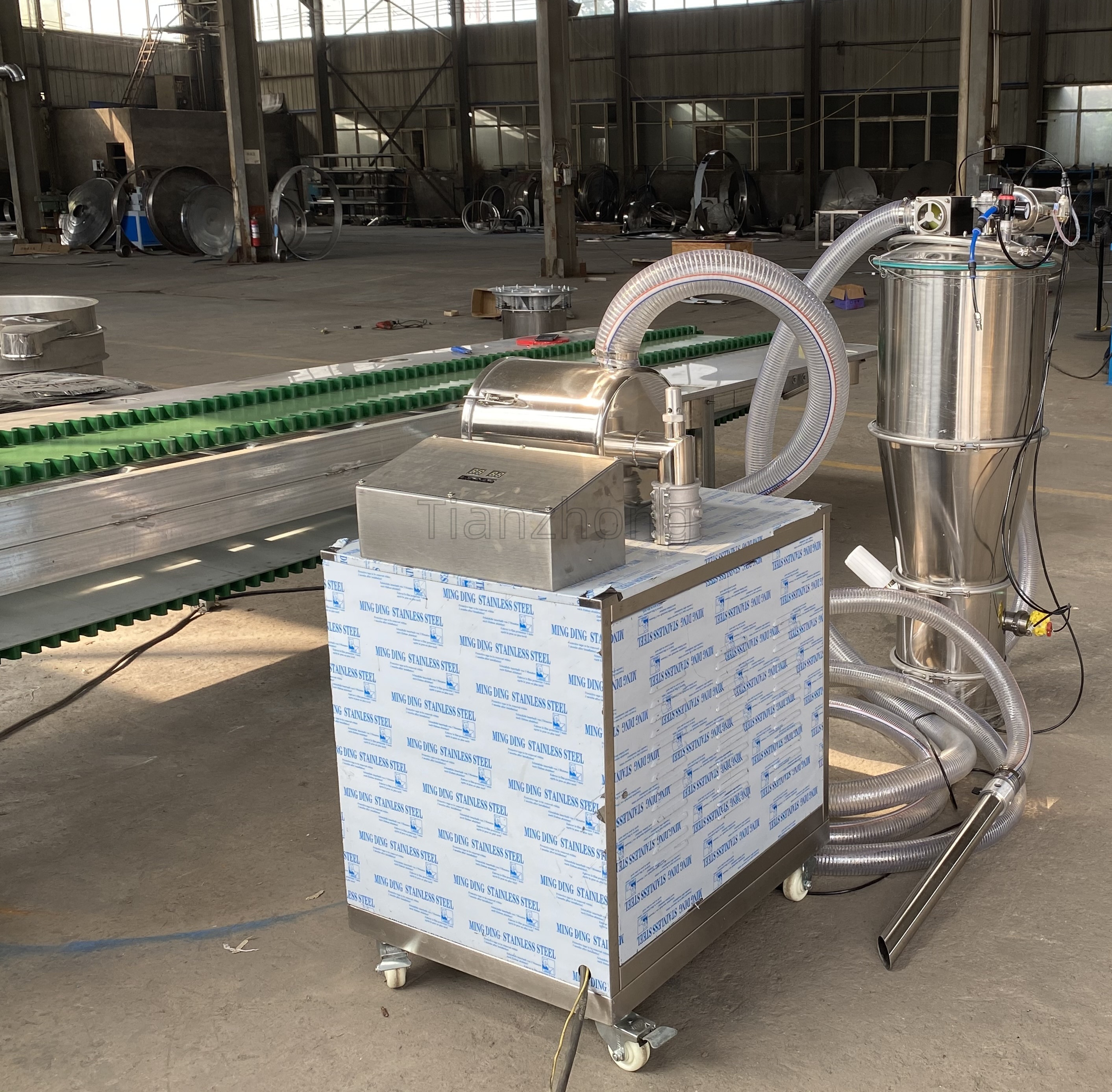 Factory Price Stainless Steel Powder Conveying Sieve System Flour Transport Pneumatic Vacuum Conveyor