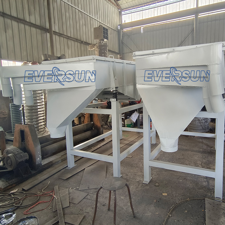 Grain Powder Particles Large Output Durability Stainless Steel Material Three Layer Linear Vibrating Screen