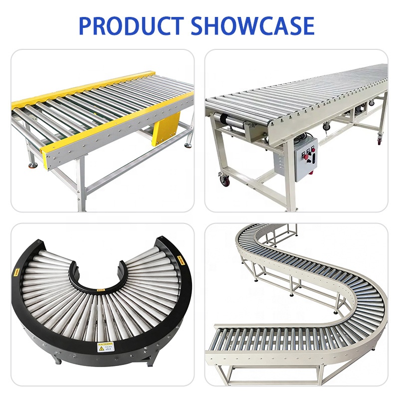 Adjustable Roller Conveyor System For Industrial Warehouse Logistics Packaging Flow Line