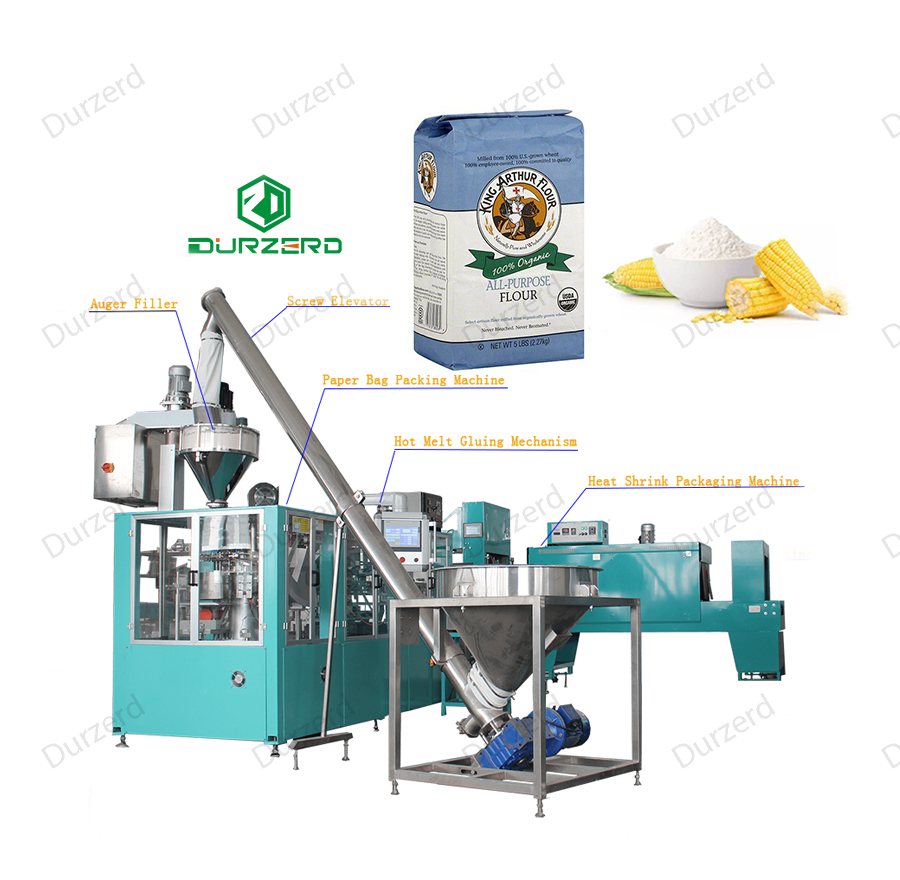 Low Cost Cereal Flour Packing Machine 1kg Industrial Flour Packing Machine Flour Packing Machine 5kg Paper Bags