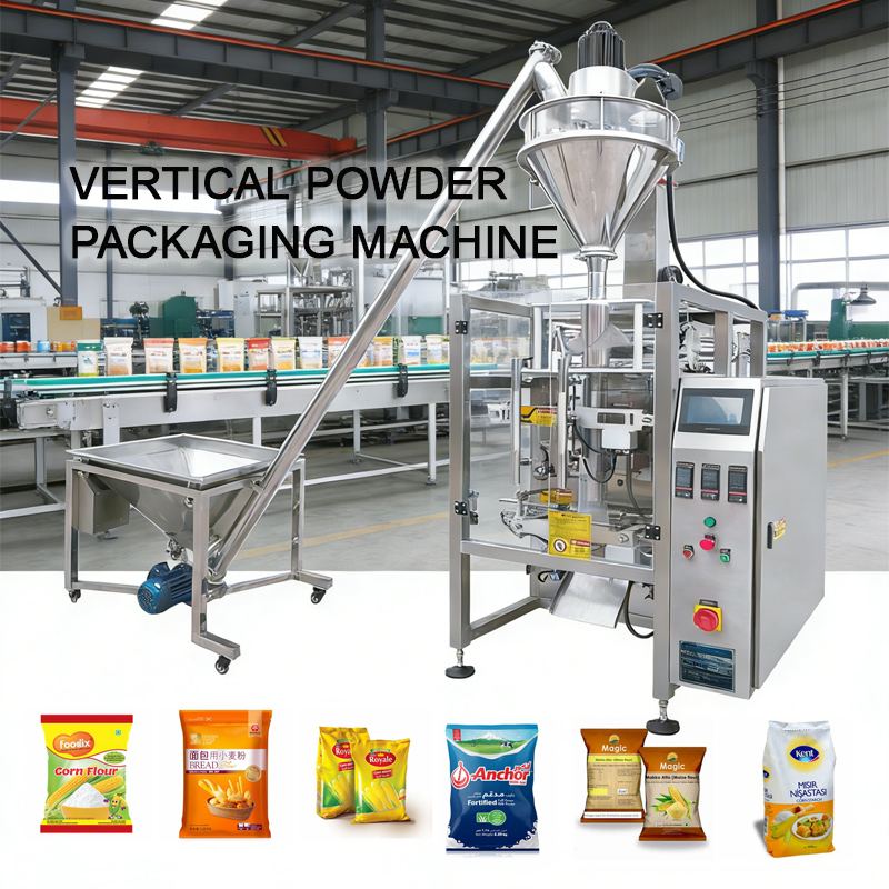 500g 1kg 5kg Bag Automatic Tea Milk Coffee Powder Pack Spice Flour Corn Powder Vertical Forming Filling Sealing Packing Machine
