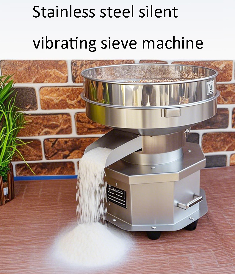 Factory Price Food Grade Filter Screen Automatic Electric Vibrating Powder Separator Flour Powder Food Filtering Machine