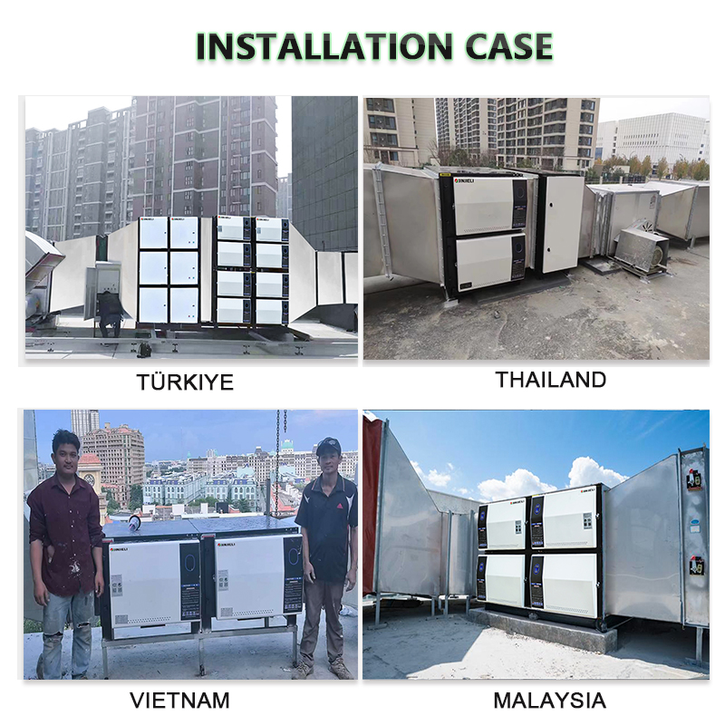 Commercial Airflow 4000m&sup3;/h ESP Smoke Filter For Restaurant Kitchen Oil Fume Removal Electrostatic Precipitator Air Purifier