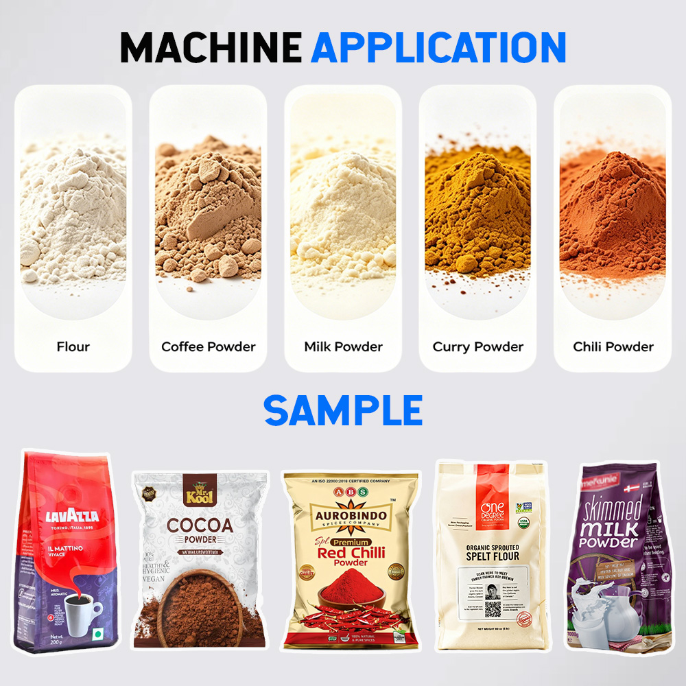 High Precision Automatic VFFS Flour Packaging Machine for Wheat Flour Rice Flour Corn Starch Pouch Packing Machine