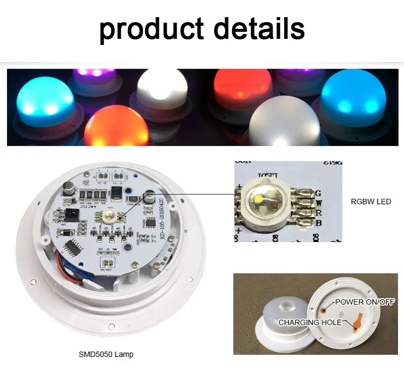 مصباح أرضي LED مقاوم للماء للحديقة مصباح مضيء للزينة