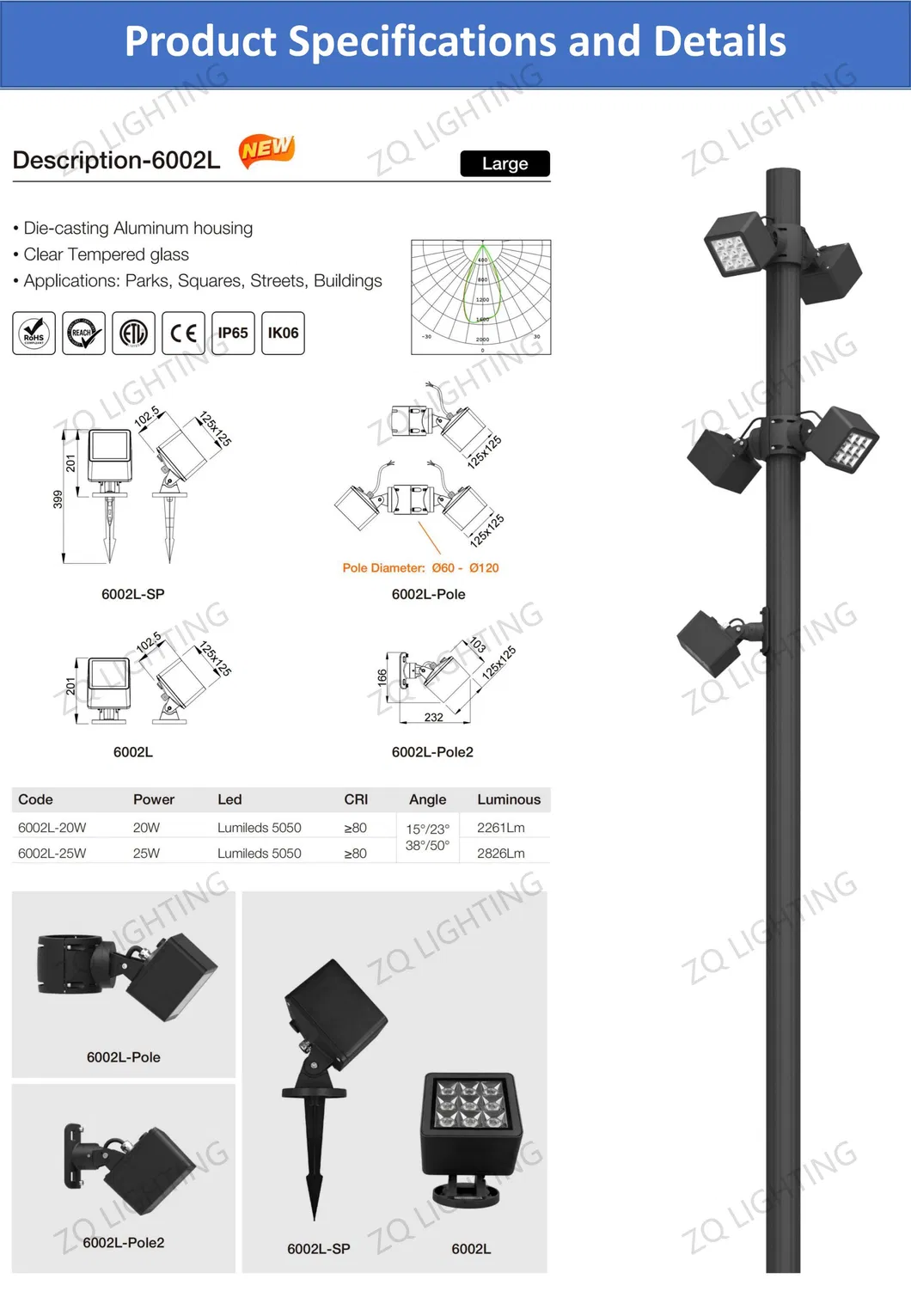 بيع ساخن ضوء LED ضوء حديقة OEM ضوء خارجي شمسي ضوء عمود ضوء بولارد ضوء قمة بقعة ضوء منظر طبيعي